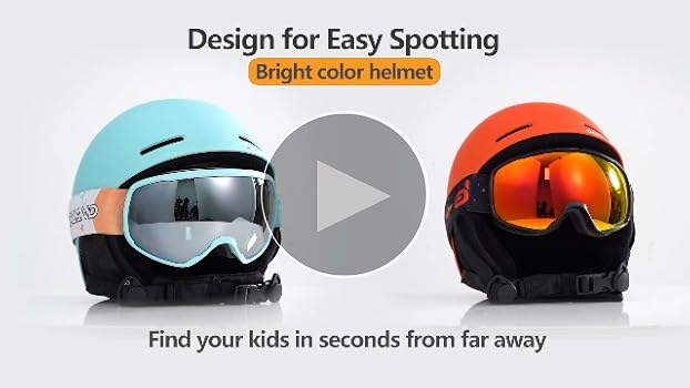 Amazon | Odoland 子供用スキーヘルメット ゴーグル付き スノーボード
