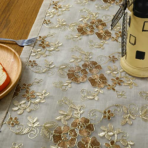 Chemin de table de Noël en polyester brodé de haute qualité - 6