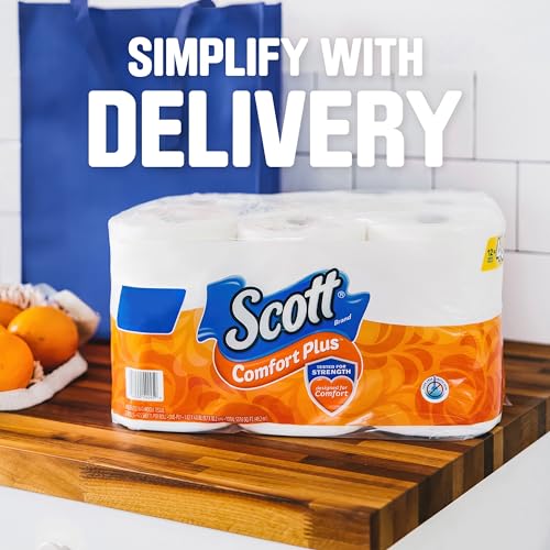 Image of Scott ComfortPlus Toilet Paper, 6 Mega Rolls, 425 Sheets per Roll, Septic-Safe, 1-Ply Toilet Tissue
