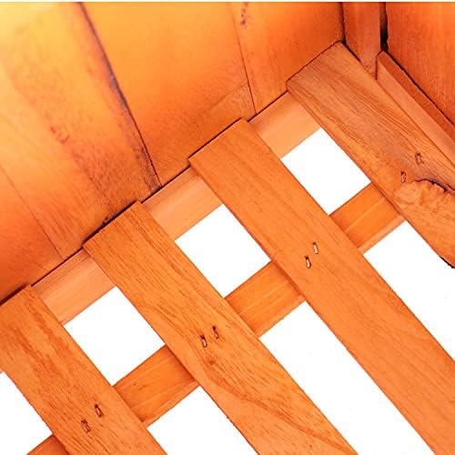 Oypla Small Garden Wooden Square Flower Planter Ornamental Plant Pot