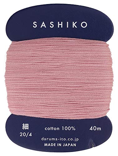 Sashiko Thread Thinner Weight 40m Col. 211Greyish Pink Japanese Embroidery & Quilting by Yokota