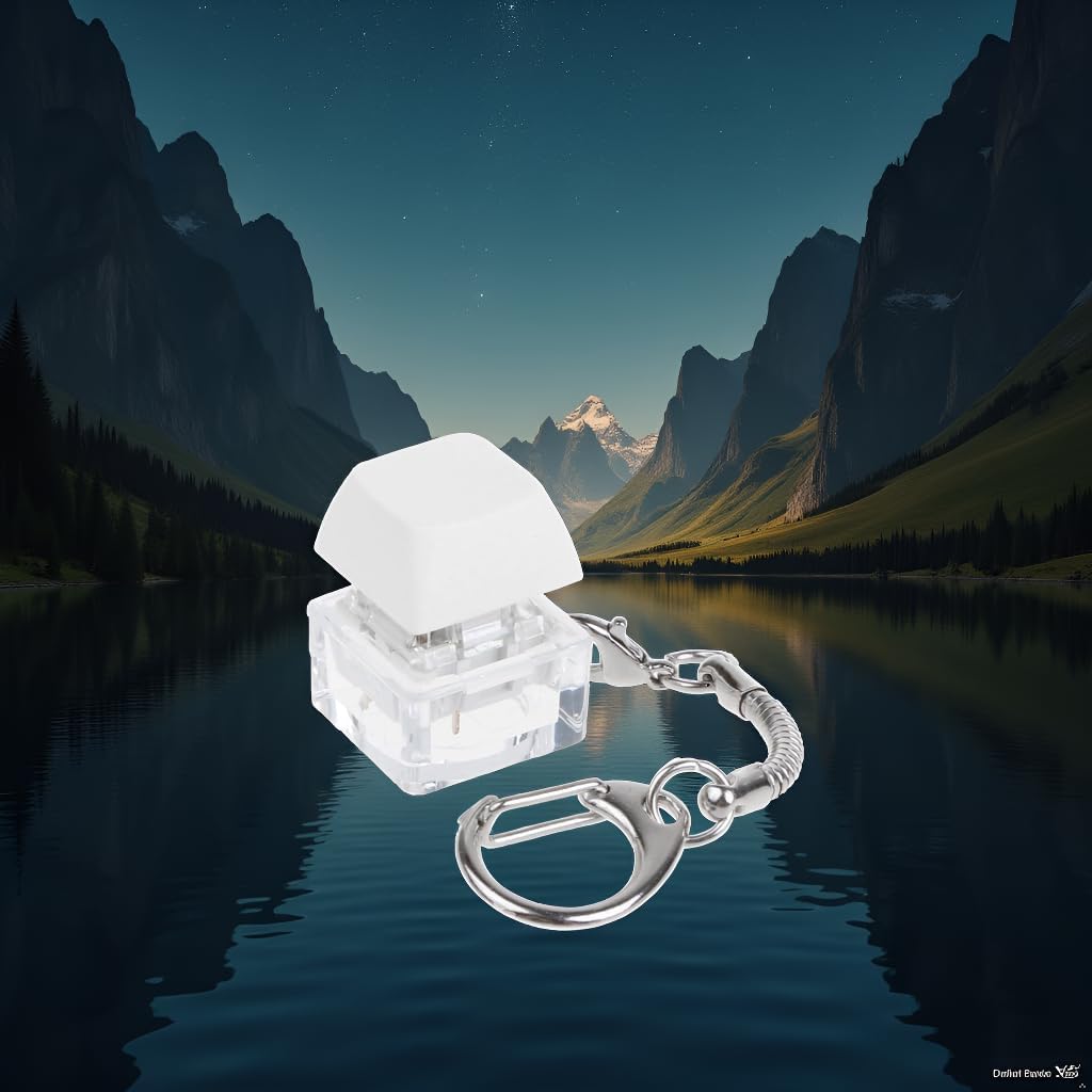 Keyboard Fidget Keychain, Light Up Decompression Finger Keyboard, Stress Relief Finger Keyboard Keychain