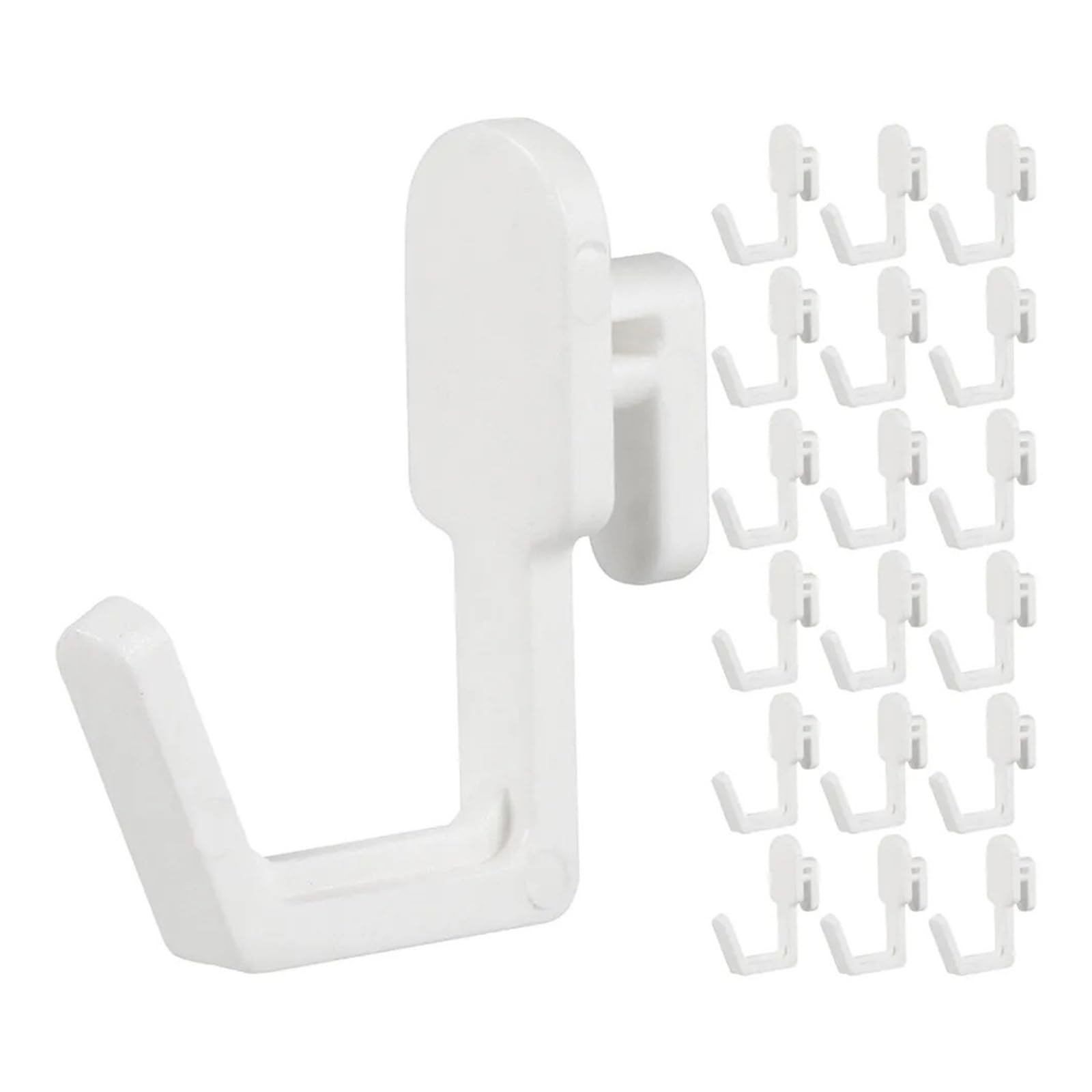 Mdsrfgn White Shop Shelf Hooks 30Pcs Pegboard Hook Strong Plastic Garage Holder Utility Shelving Hooks Hangers For Tool Storage(White)