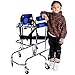 HHooHH Walker pour Enfants avec Une paralysie cérébrale, Walker Mobile réglable en Hauteur, Rollators 6 WHEES avec équipement d'assistance handicapé (Color : Blue Girl)