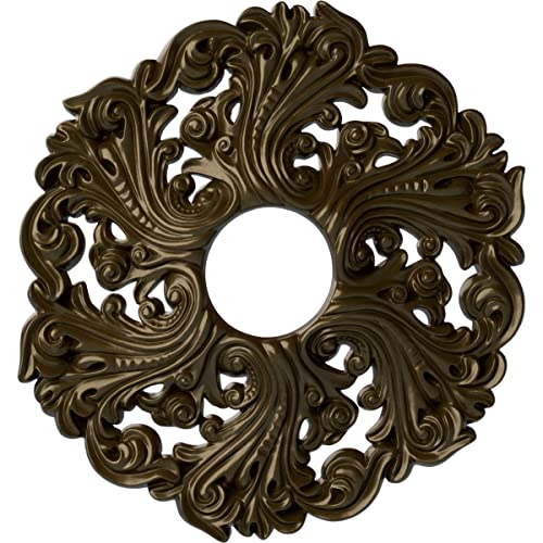 Image of Ekena Millwork CM19ORBRS Orrington Ceiling Medallion, Brass