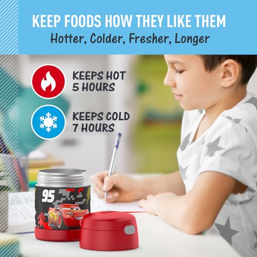 Image of THERMOS FUNTAINER Kids Food Jar with Spoon, 10oz, Cars (Pack of 6)