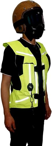 Miniatura 6 de Motocicleta Airbag Chaleco Moto Racing Profesional Motocross Avanzado Motocross protector Reflectante,, Amarillo, XXL