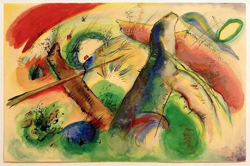 Composizione E Kandinskij cuadro lienzo arte abstracto pared salón 60x90