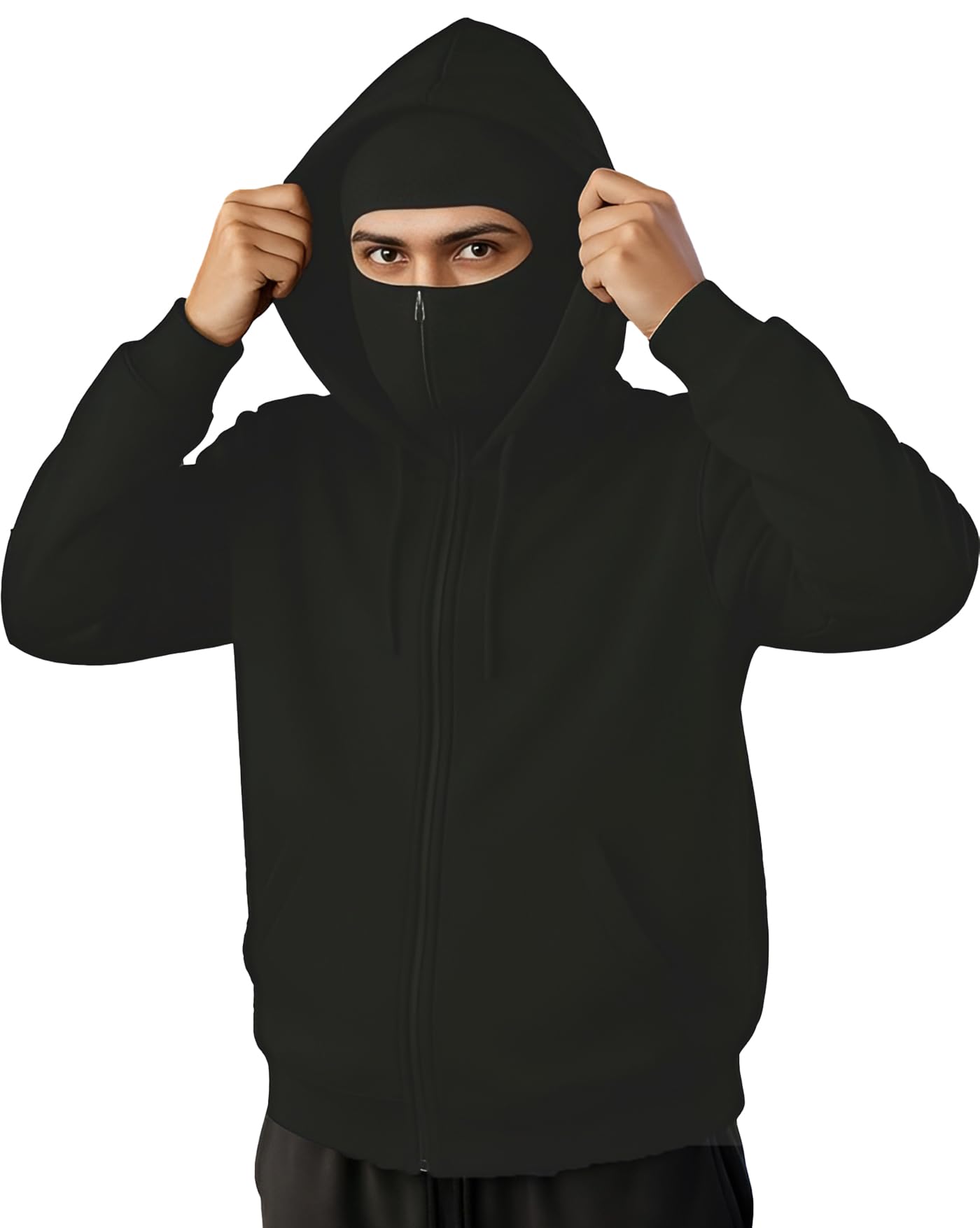 enitor Cotton Hooded with Mask Sweatshirt for Mens, Sweatshirt for Men, Round Neck Hoodie for Mens-picture-21