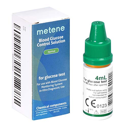 Metene TD-4116 Control Solution, Level 2, Used with Metene TD-4116 Blood Glucose Monitor Kit