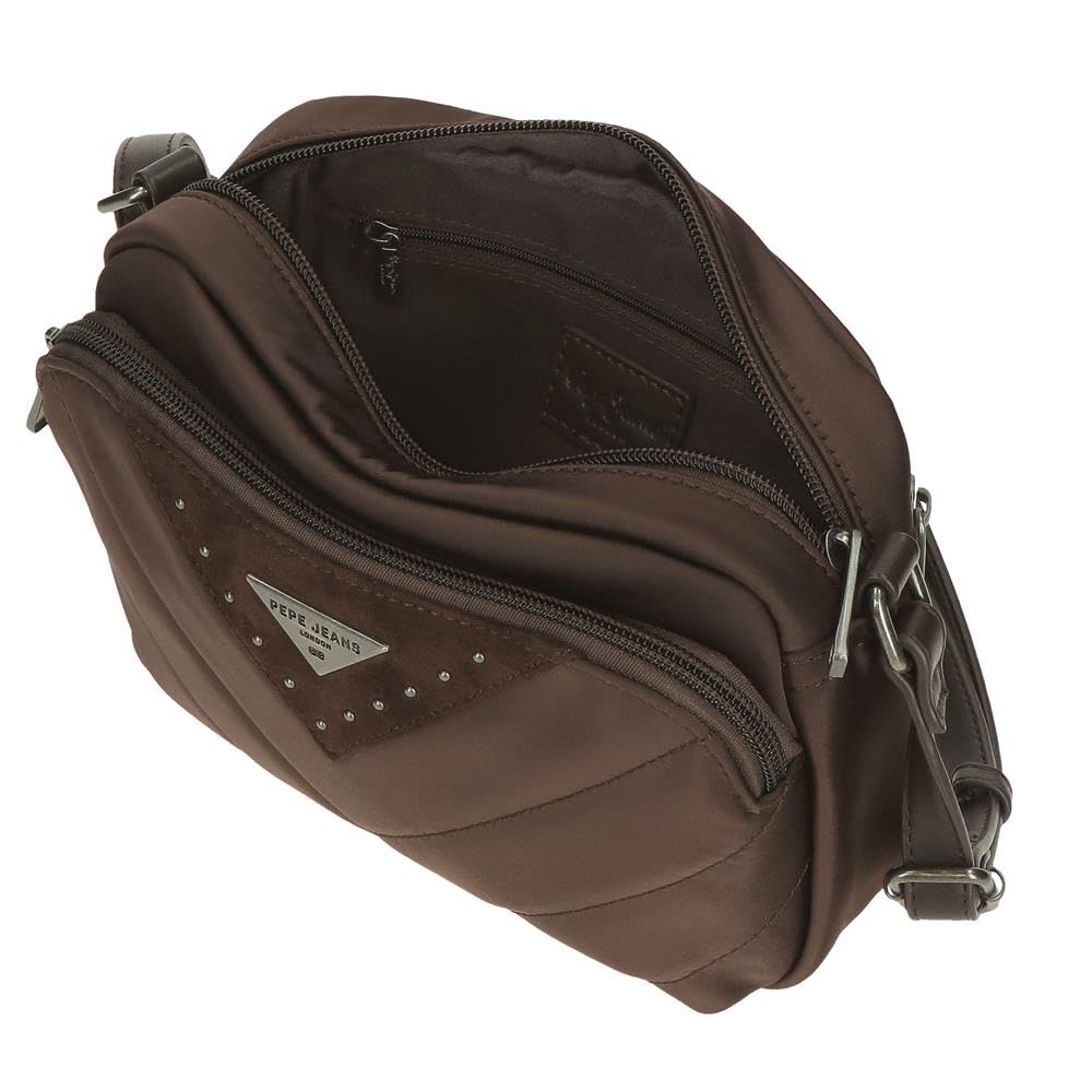 Pepe Jeans Natalie Borsa a tracolla Marrone 21,5 x 15 x 5 cm Pelle sintetica e poliestere by Joumma Bags