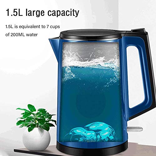Jug bouilloire électrique 1500W rapide avec verseuse inox pour eau chaude