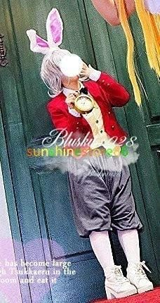 Amazon Linalina Cos不思議の国のアリス 白ウサギ 擬人化 コスプレ衣装 M 男 コスプレ 仮装 通販