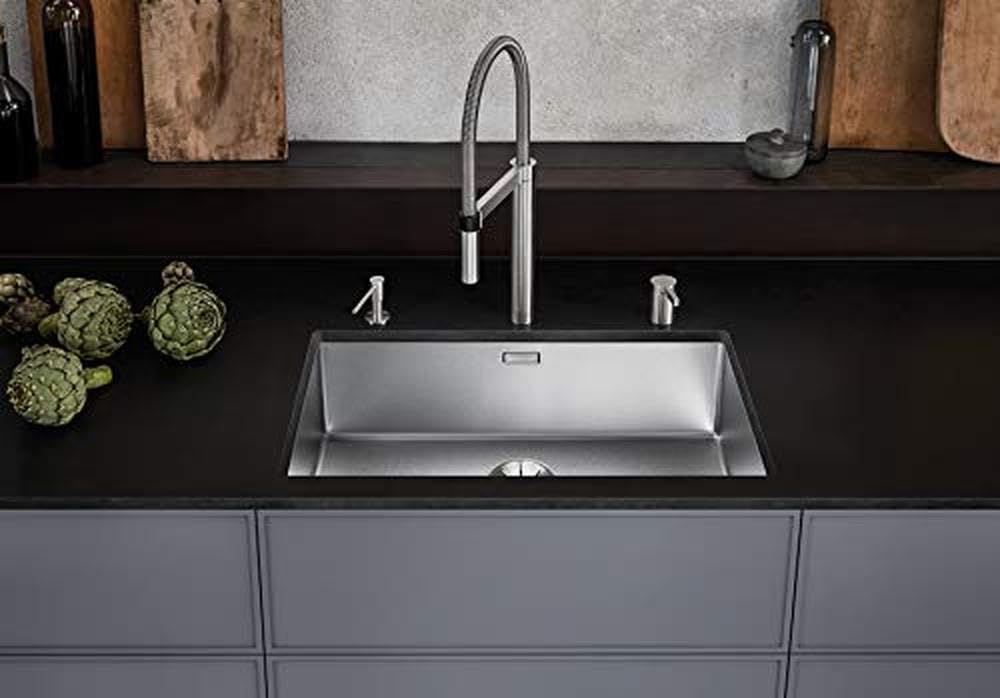 Blanco 523387 | Évier de cuisine en acier inoxydable CLARON 700-U | Couleur/Finition : acier durinox 700mm