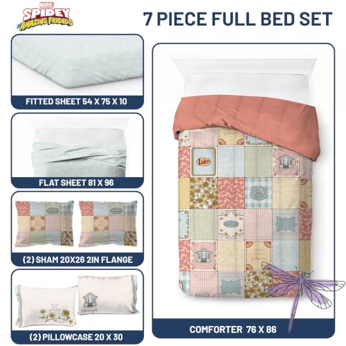 Image of Jay Franco Comforter Set Includes Sheets and Pillow Covers - Soft and Cozy Bed Set for Stylish Room Decor, Official Licensed Bedding, Multi - Gilmore Girls, 7 Piece Full