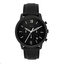 Fossil Orologio Neutra da uomo, movimento cronografo al quarzo con cinturino in pelle