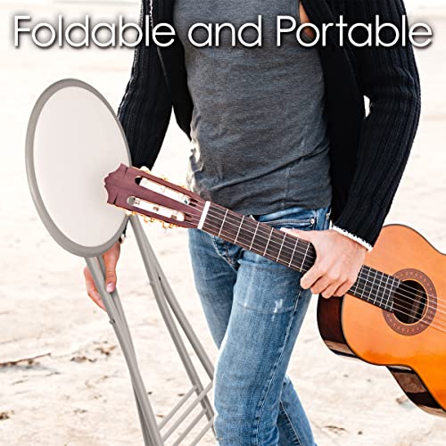 24-Inch Counter Height Bar Stool – Backless Folding Chair With 300Lb Capacity For Kitchen, Recreation Room, Or Game Room By Trademark Home (Pink) Set Of 2 #TOP4