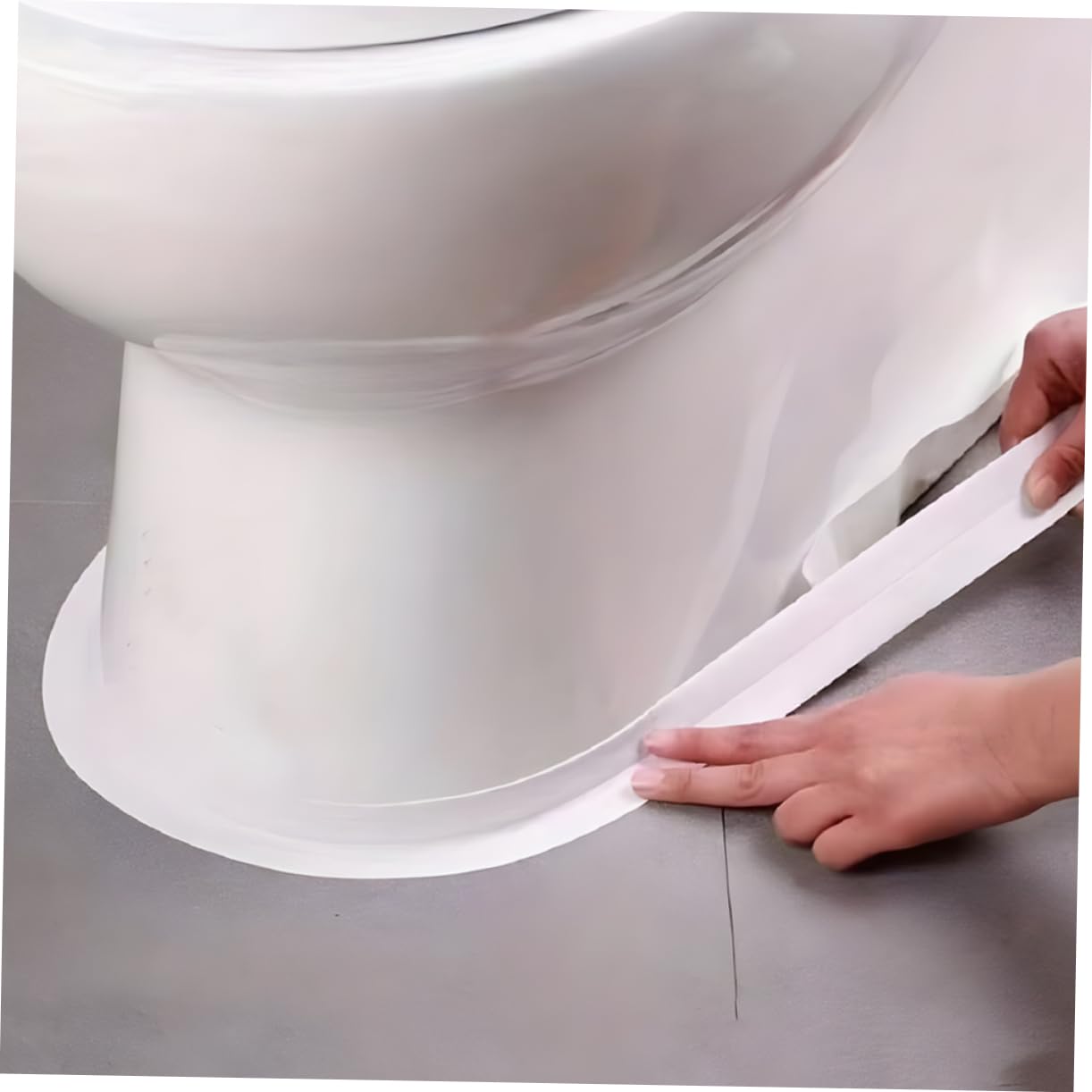 White Self Adhesive Caulk Tape for Bathroom Toilet Leakproof Strip