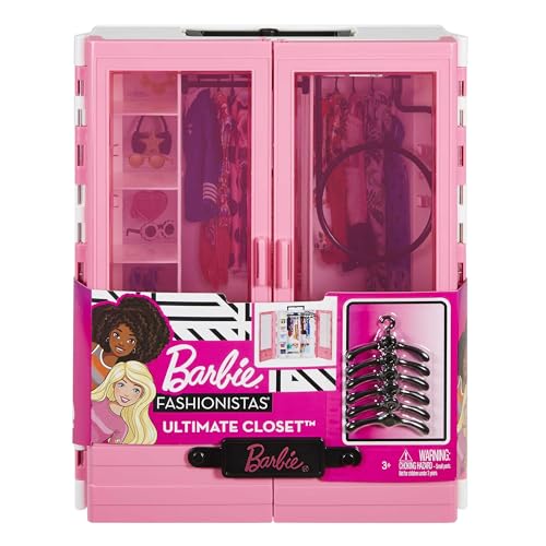 Barbie GBK11 - Traum Kleiderschrank, tragbares Modespielzeug für Kinder von 3 bis 8 Jahren – Ansicht 6