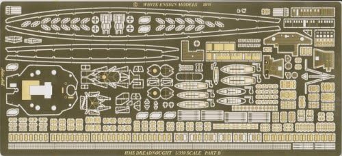 White Ensign Models 1/350 HMS Dreadnought Photoetch Enhancement Parts