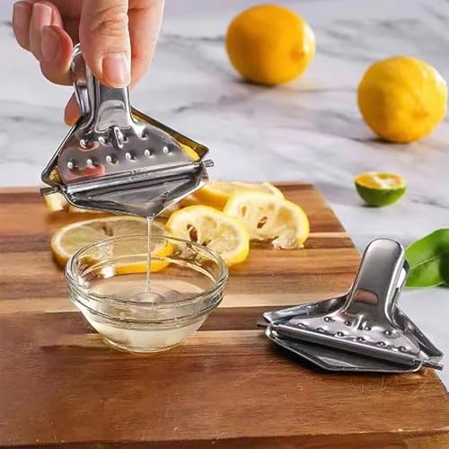 Lot de 4 Inox Presse Citron Manuel Presse Tranche Citron Manuel Lemon Squeezer Presse Agrumes à Levier Manuels de Cuisine pour PastèQue Citron PêChe – Image 5