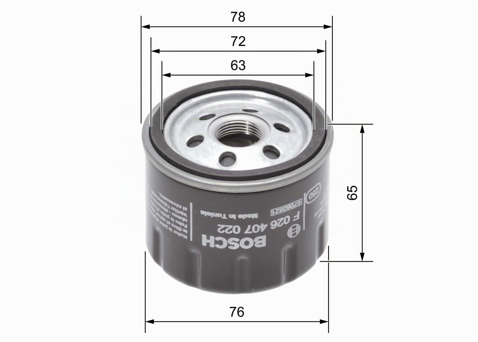 Bosch P7022 - Métal Filtre à huile Auto