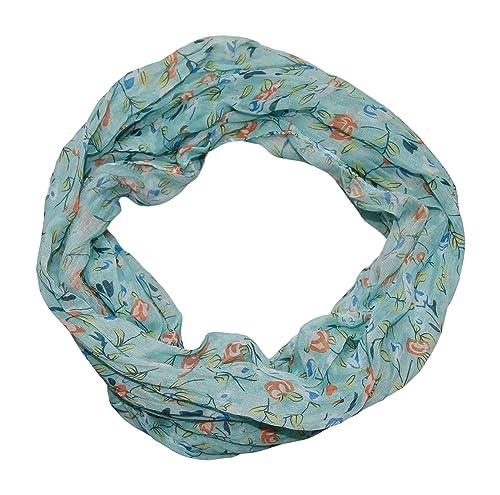 beybey® Damen Seide Loop Schal mit Blumenmuster - Wunderschön und Fein -...