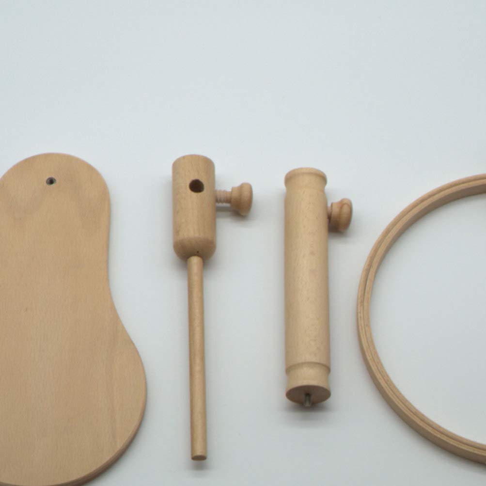 Exceart Kit De Bordado Kit Bordado 1 de Bastidor de Bordado Redondo Marco de Punto de Cruz de Madera Ajustable (Aro de de Bordado de 24 Cm de Diámetro) Mensulas De Madera Embroidery Kit