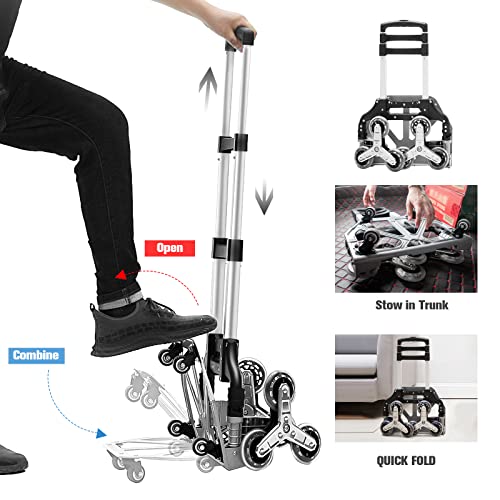 OLYSPM Einkaufstrolley treppensteiger,Einkaufstrolley klappbar,360 -Grad -Wende,Höhenverstellbarer Griff-große Kapazität… – Bild 8