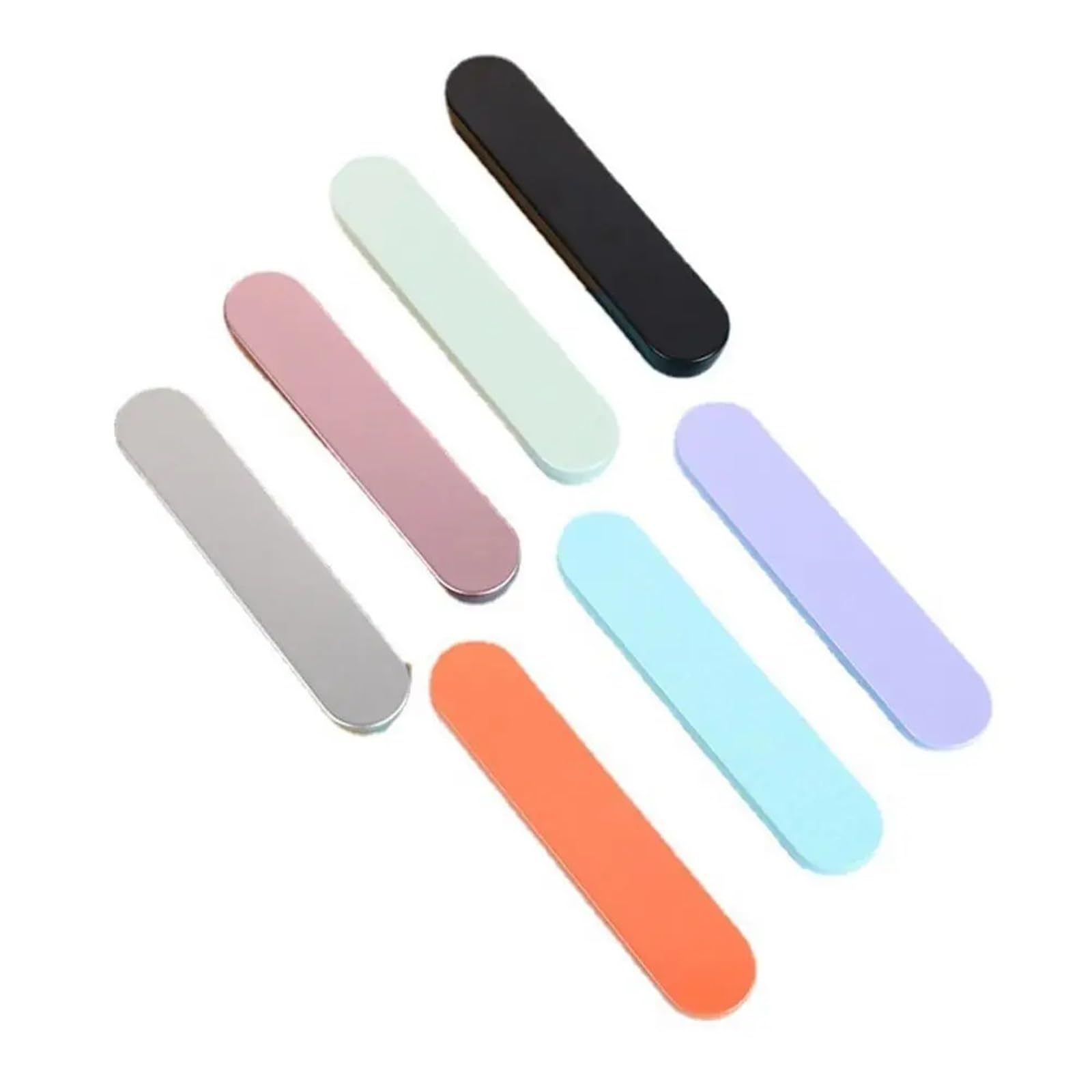 ZHSOAO 7pcs Coloful Metal Rectangular Tinplate Box Stationery Pen Flip-top Office for Pen