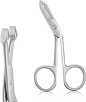 Cutit Professional Scissor Tweezers - 3Cr13 Stainless Steel, 5.4x4.4mm Large Grip, Precision Eyebrow & Facial Hair Tweezers for Women & Men