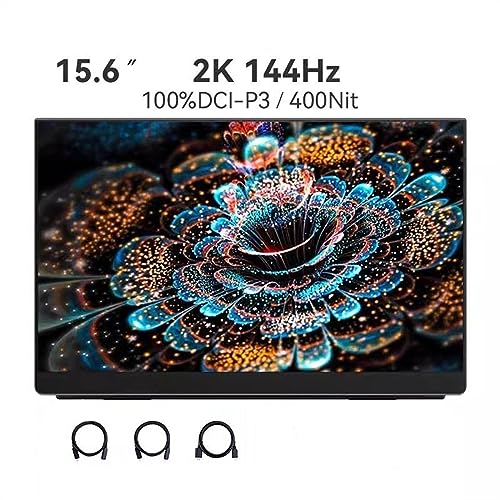 Image of Travel Screen 15.6 Inch 2K IPS Portable Monitor Cell Phone Laptop Secondary Screen Office Expansion Screen Game Host External Screen Gaming