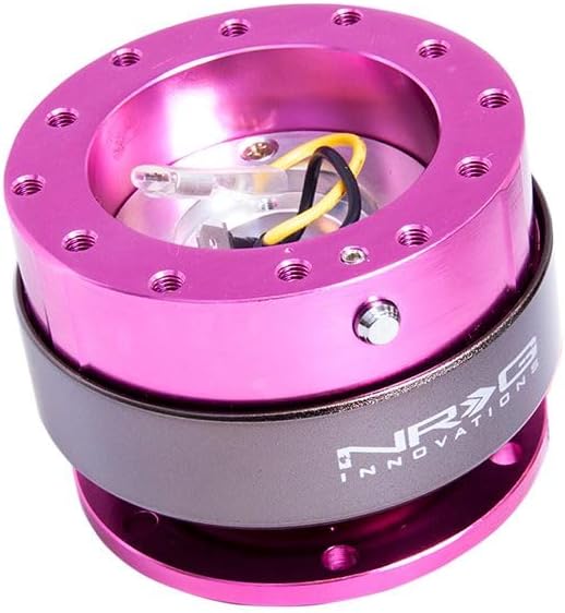 NRG, SRK-200PK, NRG Innovations 6 Hole Steering Wheel Pink Quick Release Hub Adapter Gen 2.0 SRK-200PK
