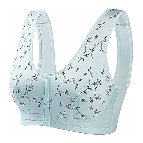 Image of KHDFID Front Button Bra, Convenient Sports Bras Women Cotton Ultra Soft Cup