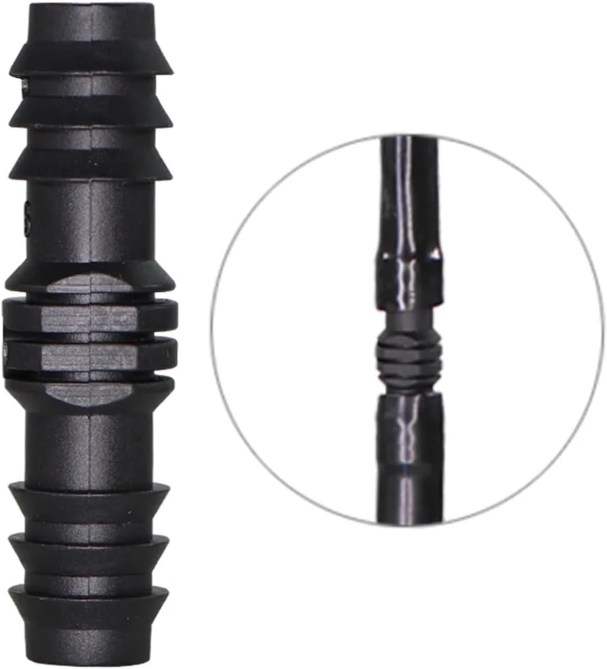 Giunti per irrigazione a goccia da 16 mm, connettori spinati da 1/2" per tubi in PE, raccordi per riparazione tubi, 10 pezzi per sistema di irrigazione da giardino
