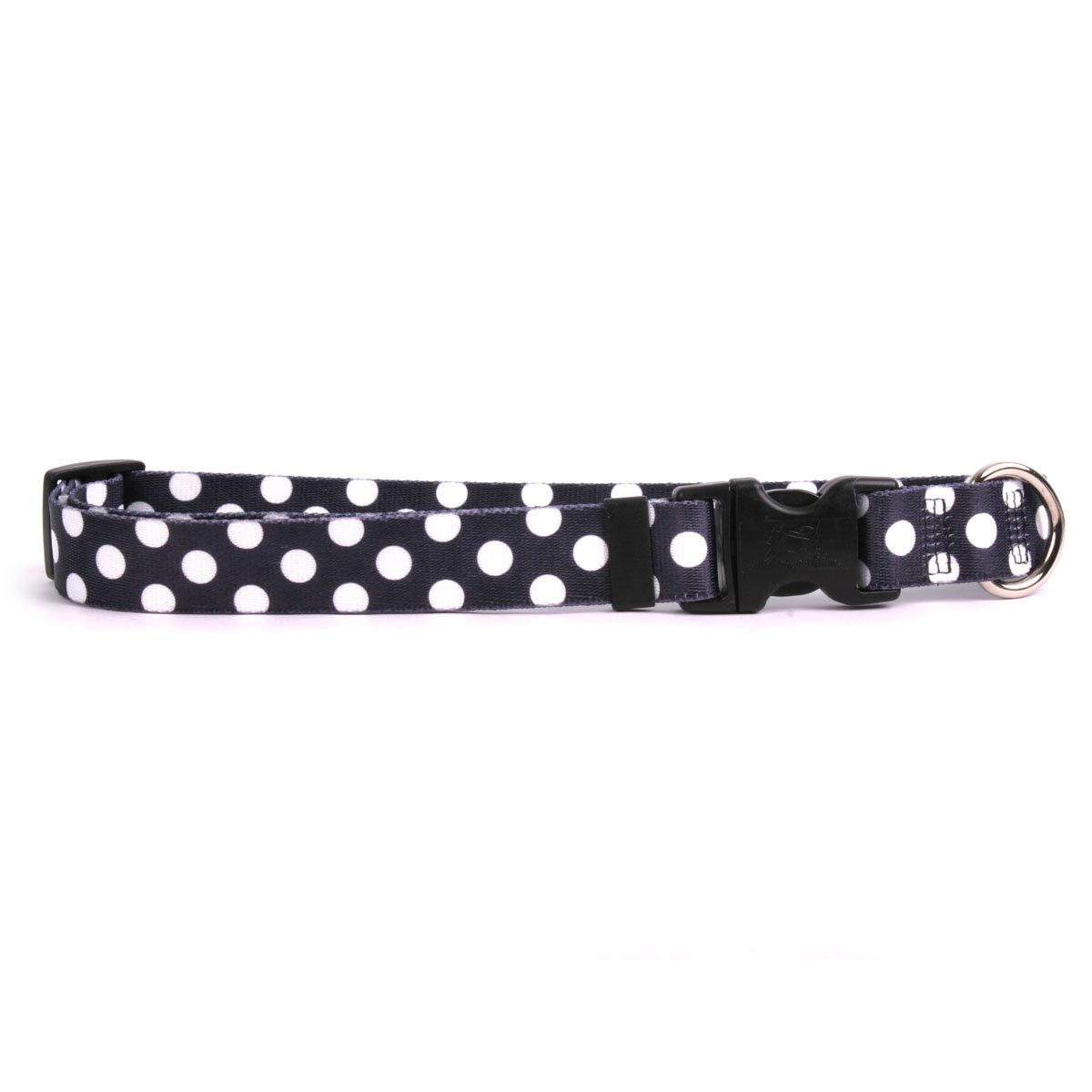 Yellow Dog Design Standard Easy-Snap Collar, Licorice Polka Dot, Large 18" - 28"