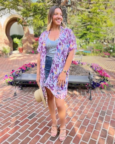 Image of Humble Hilo Womens Kimono Cardigan Sleeveless Lightweight Cover Up Casual & Flowy, 2 Sizes