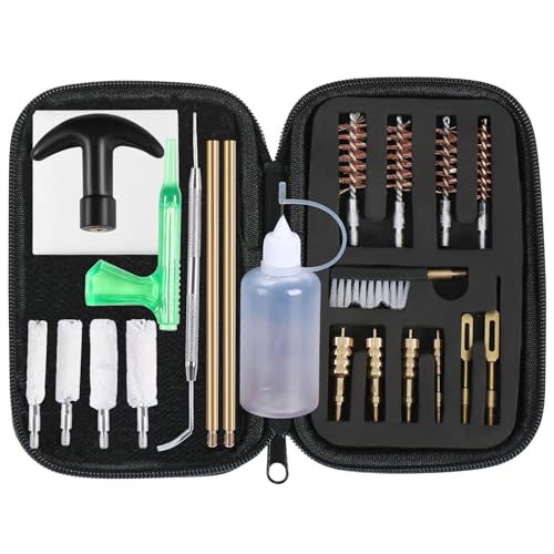 WEDNBR Universal Handgun Cleaning Kit for .22 .357/.38/9mm .40 .45 Caliber Pistol Gun Brush Tools Gun Accessories,Gifts for Gun Owners