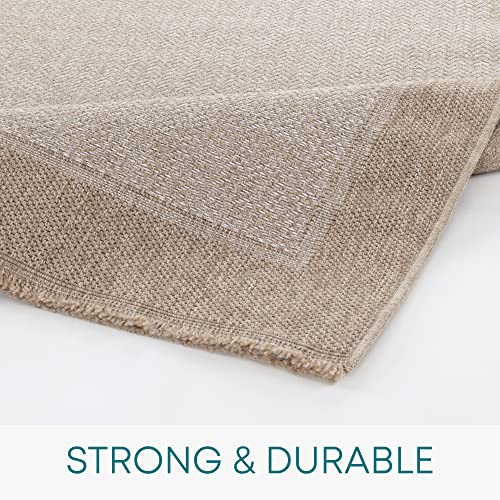 Livabliss Jenny Perth Indoor Outdoor Carpet 120x170 cm, Boho Pattern for Living Room Dining & Kitchen, Waterproof Stain Durable, Beige - Image 2