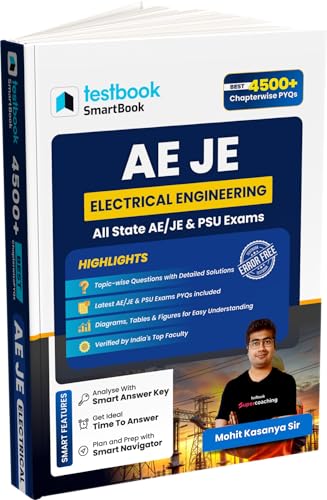 Image of Testbook AE /JE Electrical Engineering SmartBook | 4500+ Chapterwise PYQs | The Ultimate Guide for All State AE /JE & PSU Exams