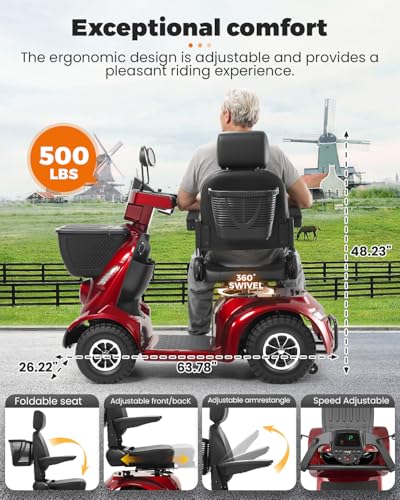45 Miles Long Range Heavy Duty Scooter