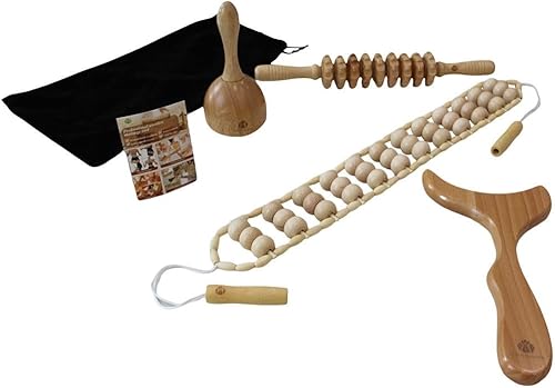Venus Massage - Juego de 4 herramientas de masaje de terapia de madera para modelar y esculpir el cuerpo, herramientas de drenaje linfático de disponible en Yaxa Venezuela