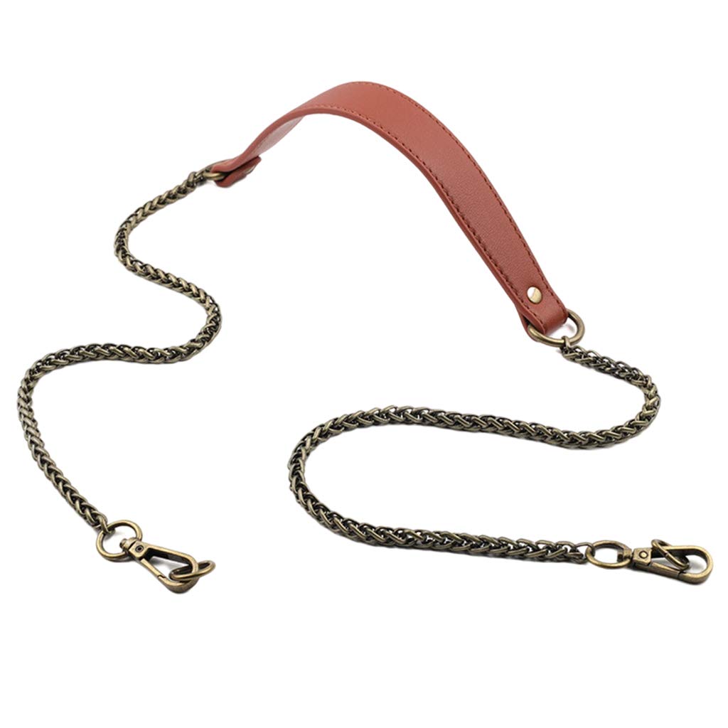 45" PU Leather Chain Bag Strap Removable Bag Handle Bags Accessories Brown-image-15