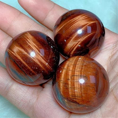 Esfera de Cristal Rojo Natural para Decoración del Hogar y Meditación Diaria 6