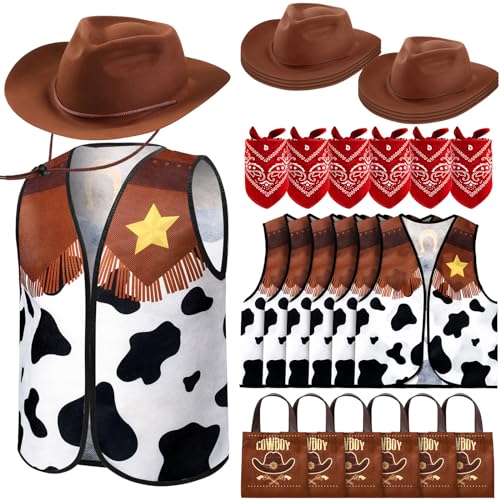 Paquete de 24 Sombreros Cowboy y Disfraz para Niñas