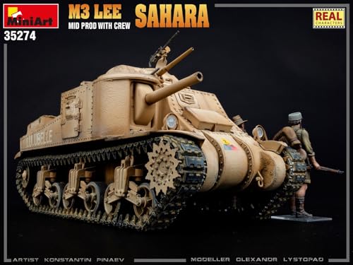 Miniart 1:35 - M3 Lee Mid Prod. Sahara w/Crew, Grey, Small - Image 3