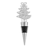 Christmas Tree Wine Stopper for Wine Bottles Vacuum Seal Cork with Silicone Holiday Bottle Stopper Saver Ideal for Christmas Party Decoration