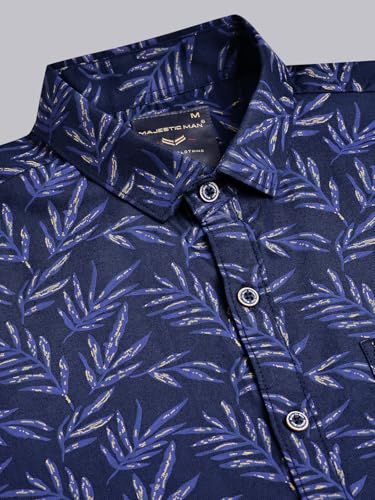 Image of Majestic Man Pure Cotton Slim Fit Printed Casual Shirt for Men