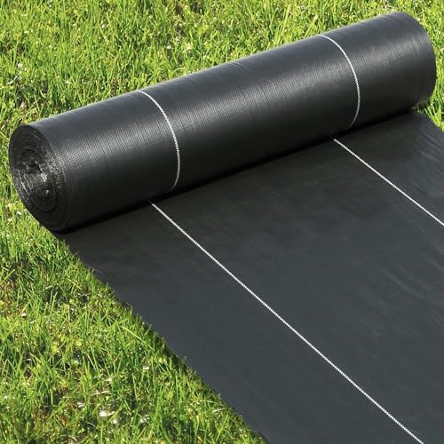 iimono117 防草シート 2×100m 耐用年数3年 雑草対策防止 高透水 高耐久 高密度 不織布 UV耐候剤配合 工事用 園芸用 家庭菜園 人工芝下 駐車場 除草シート 園芸用シート 家庭菜園 (幅2×長さ100m)