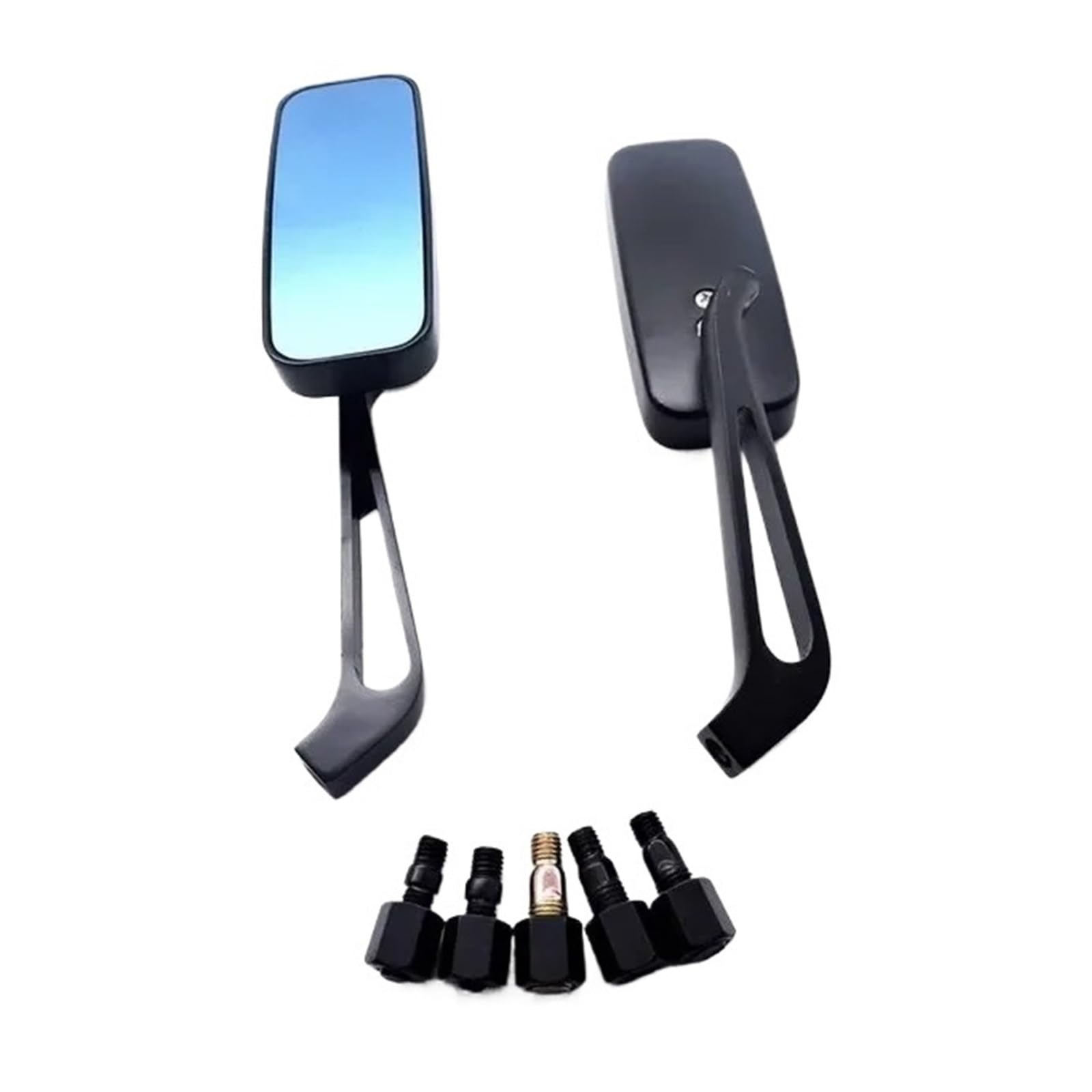 Universal Side Mirror Mobike Accessories Motorcycle Handlebar Rear View Mirrors Rectangle Black Square Smoke Blue Glass 8mm/10mm Motorcycle Rear View Side Mirrors